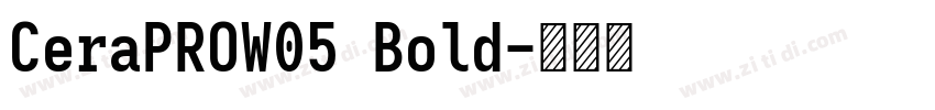 CeraPROW05 Bold字体转换